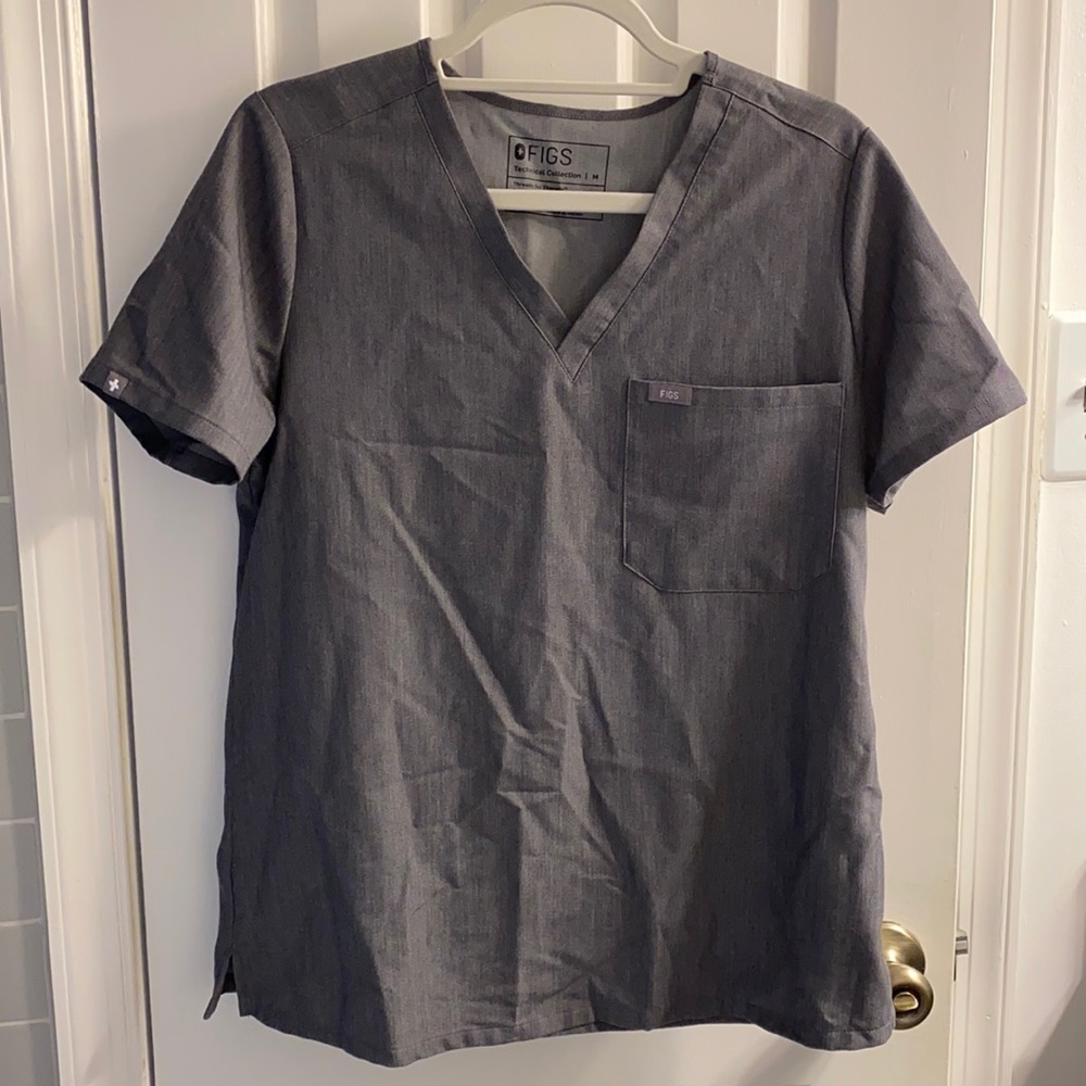 Figs Graphite Catarina One-Pocket Scrub Top